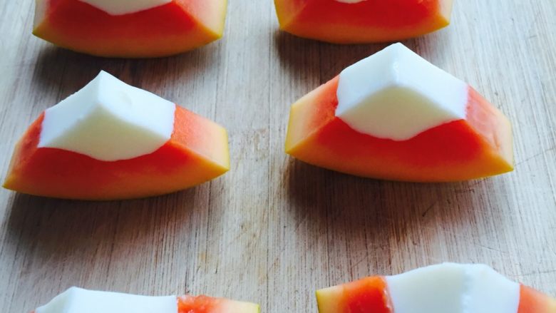 木瓜牛奶冻,成品