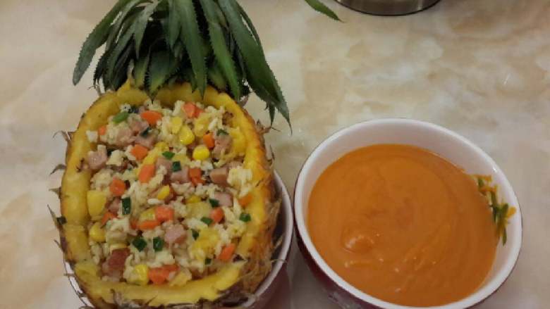 菠萝炒饭&南瓜羹