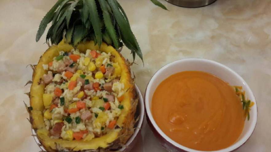 菠萝炒饭&南瓜羹
