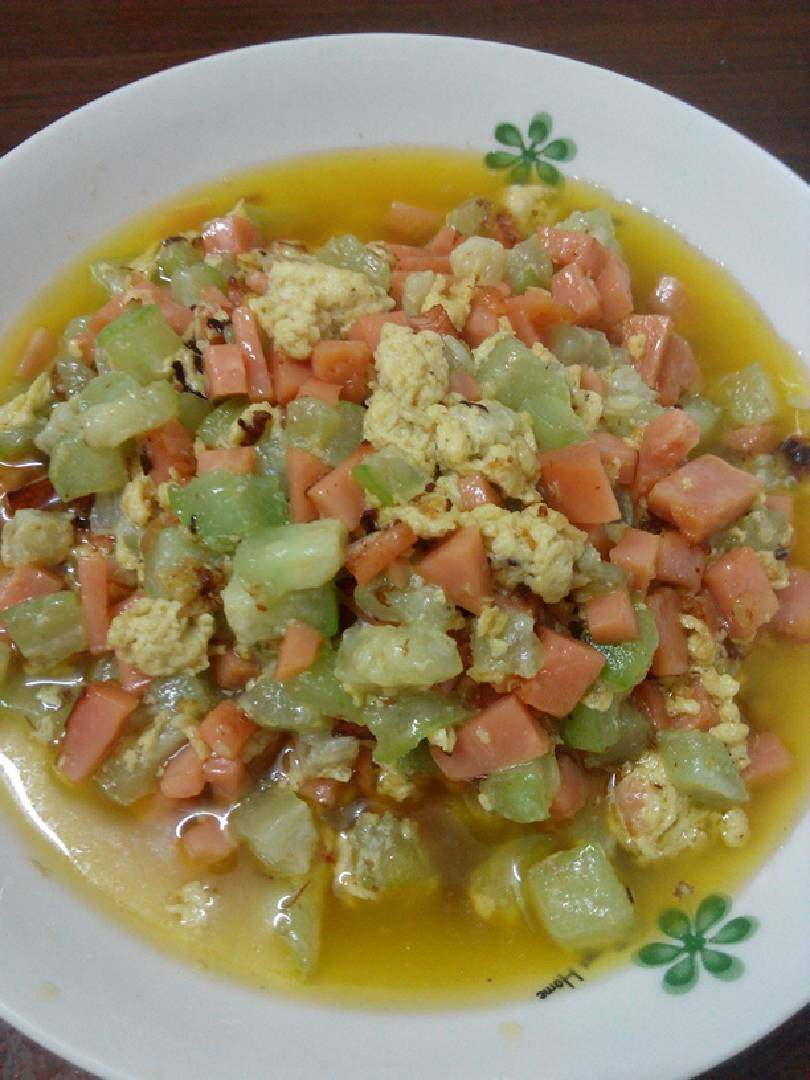 鸡蛋火腿丝瓜