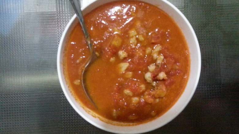 西红柿虾仁酱汁面,一碗酱汁完成