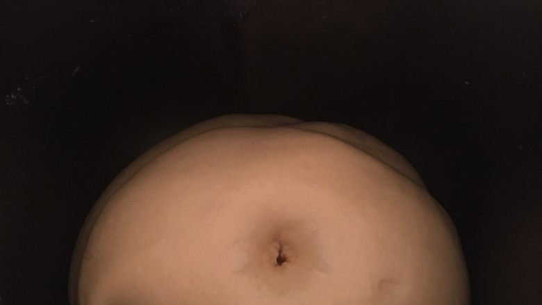 葱花肉松面包,启动发酵模式,把面团发酵到俩倍大