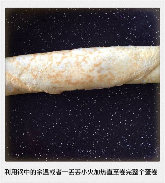 紫薯蛋卷,卷成完整的蛋卷