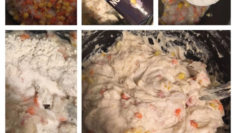 芋头煎饼,搅拌均匀，加适量盐，可以尝一下确定要加多少盐，略微偏咸一点就可以。再分次加入<a style='color:red;display:inline-block;' href='/shicai/ 519'>面粉</a>，混合均匀，可以稀一点的芋泥面糊，我喜欢稍微干一点的，煎出来会有嚼劲……