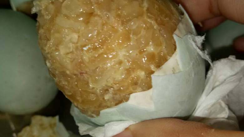 糯米蛋,熟了打开是这样