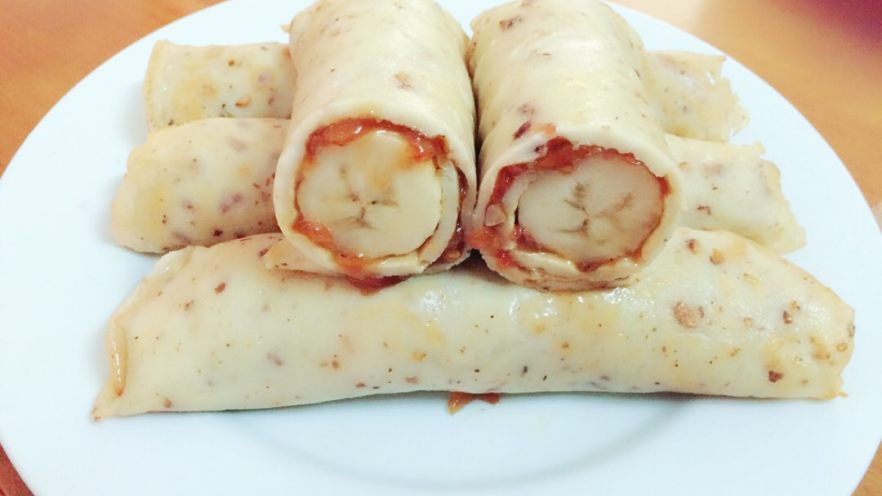 香蕉西红柿薄饼#挑战鸡蛋的100种做法#