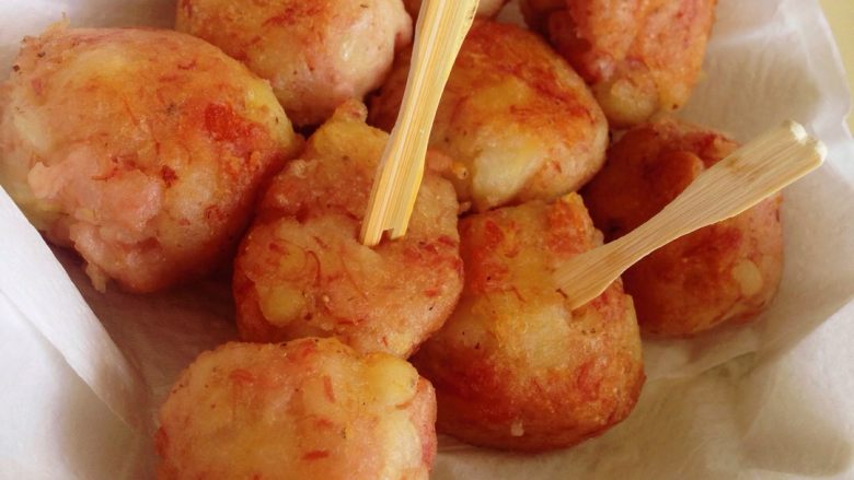 金黄金黄土豆球😋