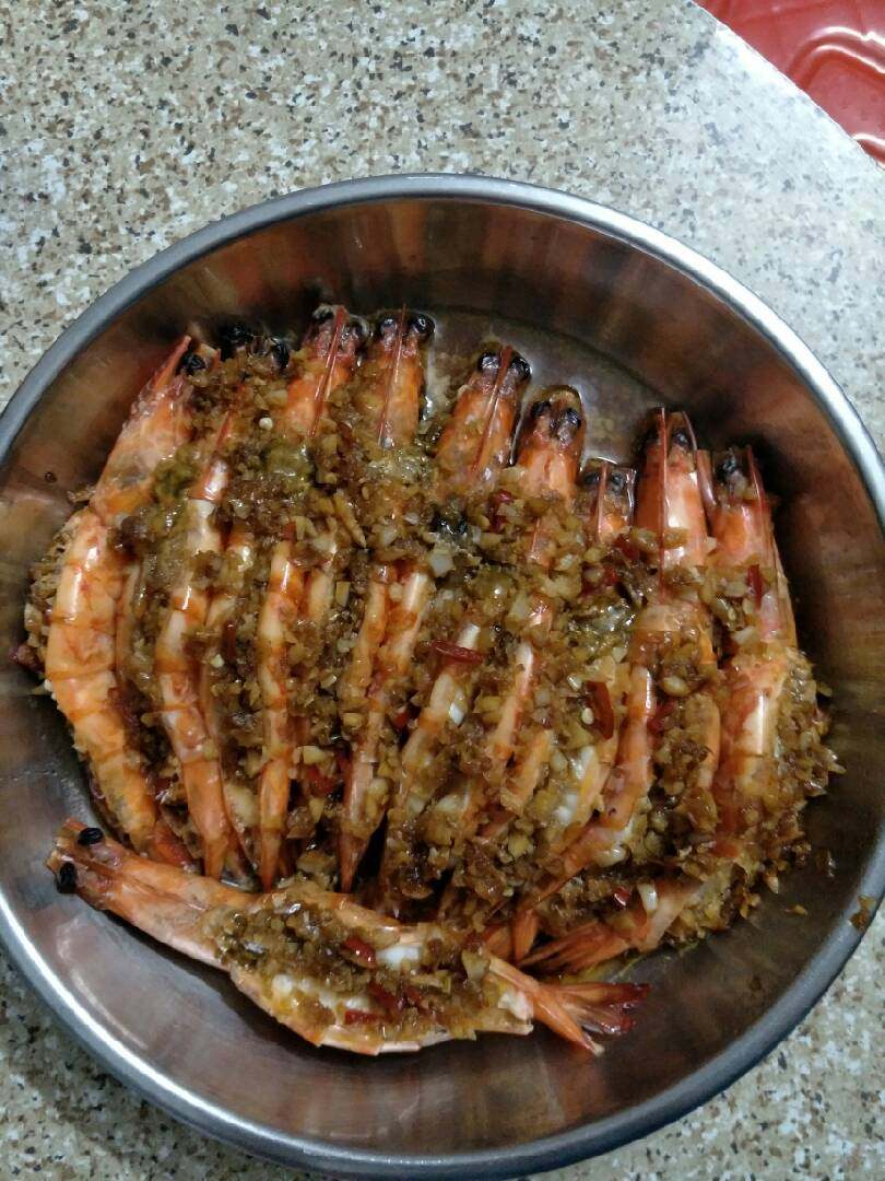 蒜蓉蒸虾