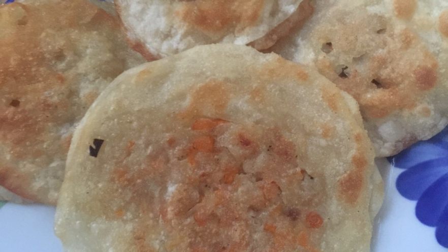 水饺皮煎饼