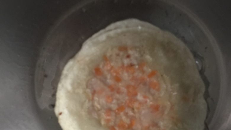 水饺皮煎饼,至微金黃