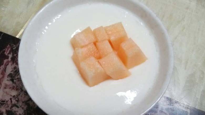 哈密瓜&香滑双皮奶,好滑!