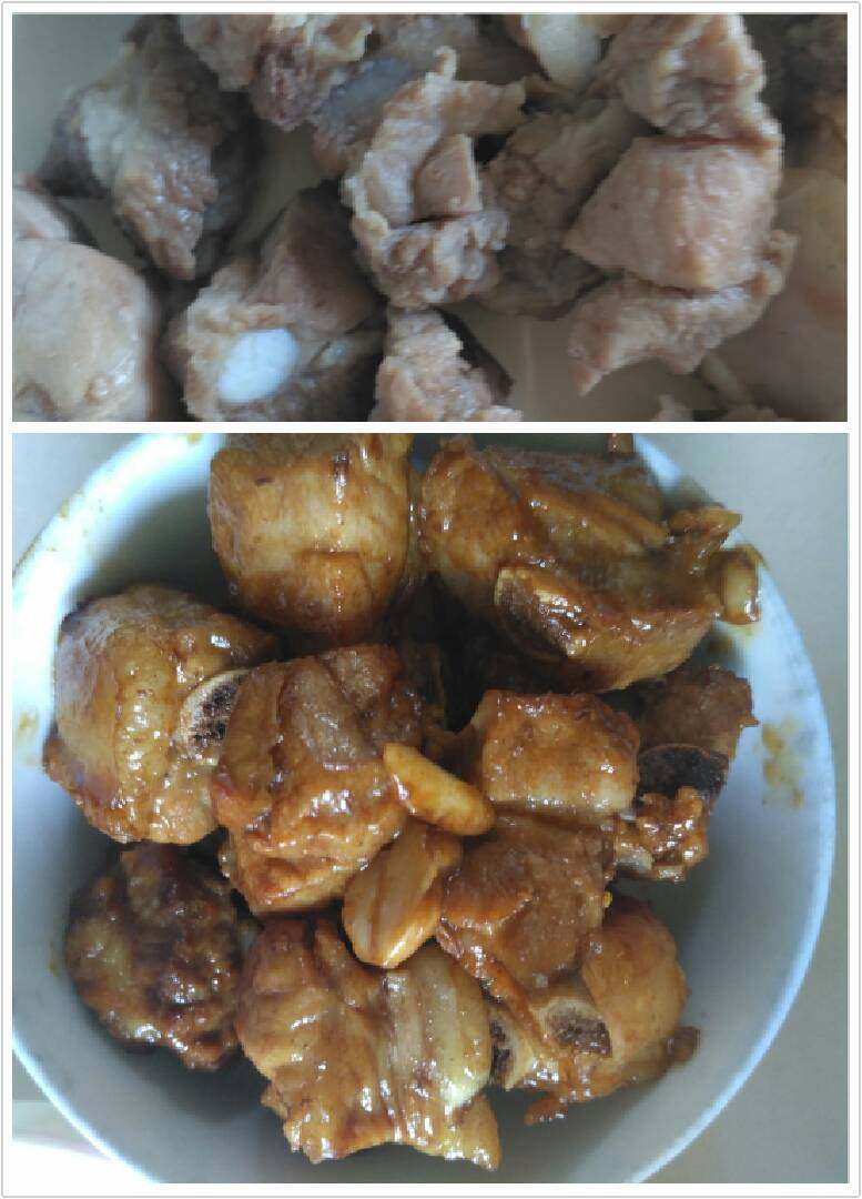 砂锅排骨饭,<a style='color:red;display:inline-block;' href='/shicai/ 434'>排骨</a>焯下烧熟