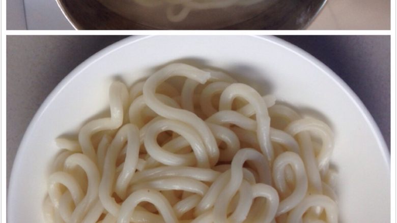 凉拌乌冬面,煮<a style='color:red;display:inline-block;' href='/shicai/ 546'>乌冬面</a>,煮熟沥干备用!