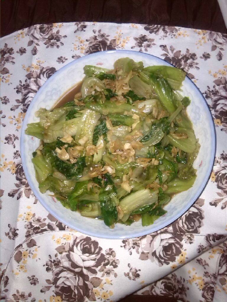 虾皮炒生菜