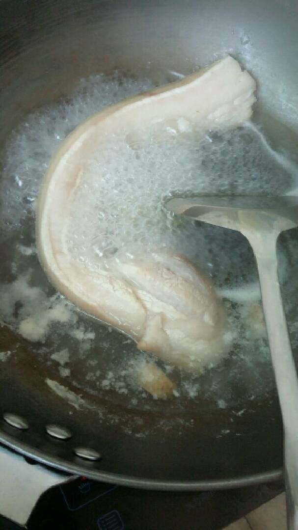 卤肉饭,猪肉过水,放几片姜