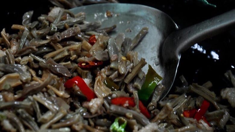 干豇豆五花肉末