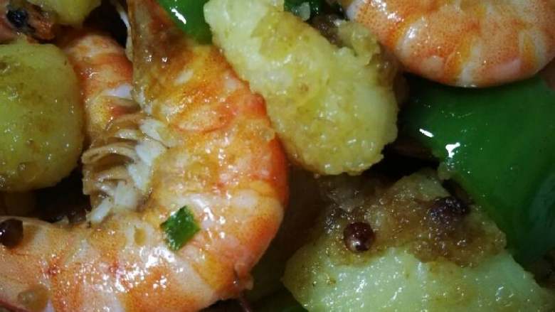 孜然土豆虾