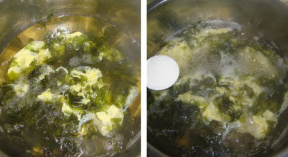 紫菜蛋花汤 ,打入蛋液，加盐、<a style='color:red;display:inline-block;' href='/shicai/ 756'>鸡精</a>调味即可