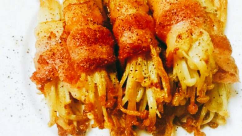 培根金针菇,完美