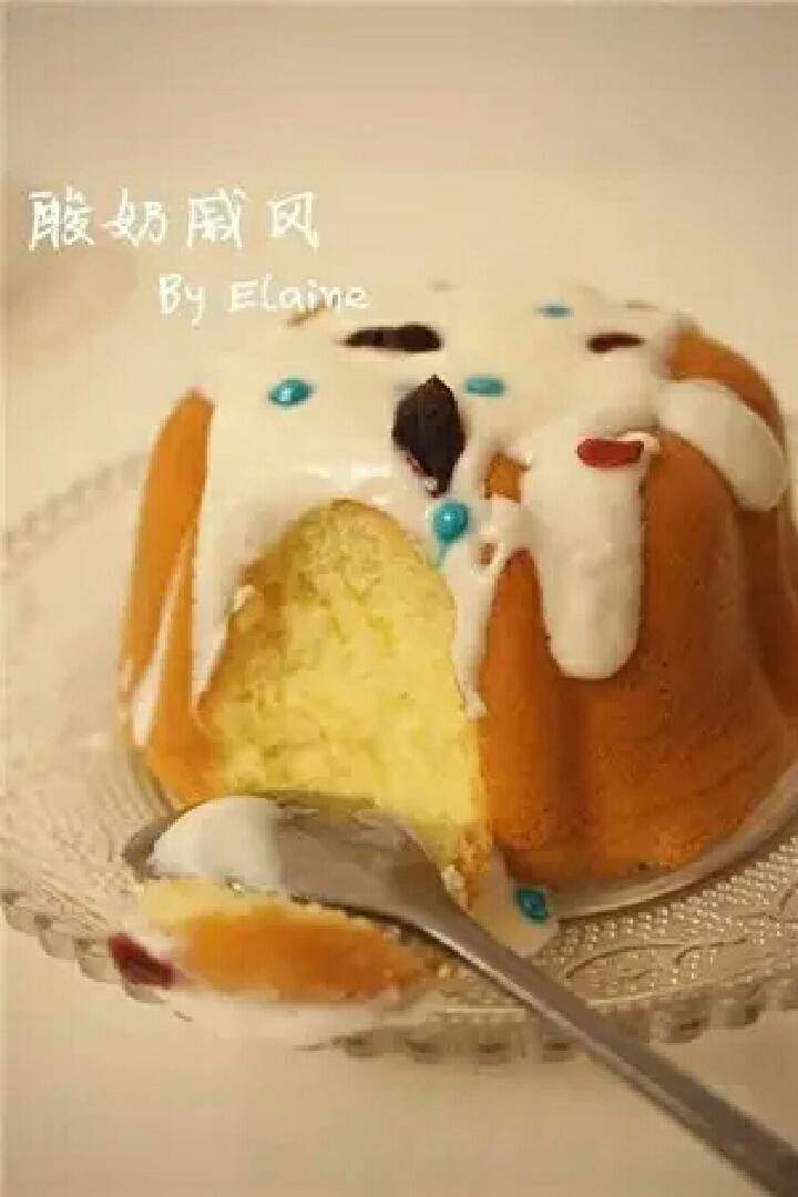 酸奶戚风蛋糕, 成品图!模具来自阳晨花型模,脱模无压力!