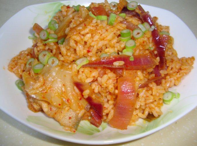一菜两吃：辣白菜炒五花肉&炒饭 