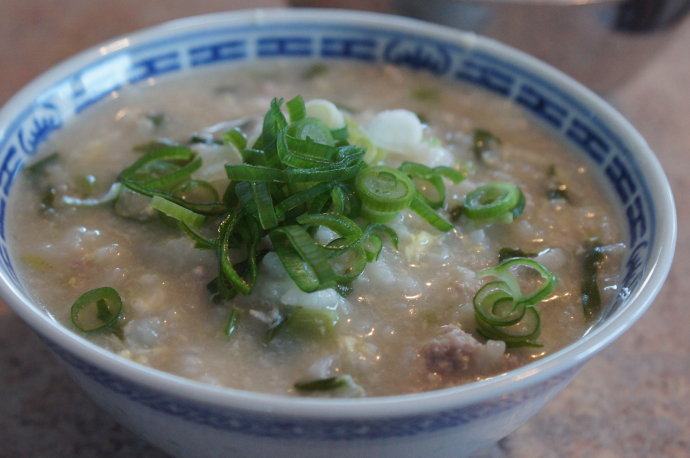 电饭锅芥菜肉粥