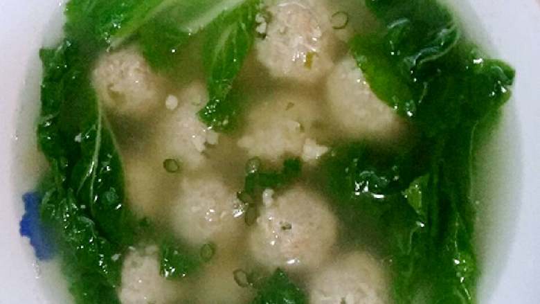 肉圆青菜汤