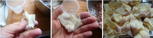 虾肉小馄饨~~街边人气小吃瞬间变身家常美味 ,大火烧开水后放入小馄饨生胚待水再次沸腾(期间最好用漏勺慢慢翻动小馄饨,避免粘连),等所有小馄饨全部浮在水面并且馄饨皮都呈透明色即可用漏勺撩起。