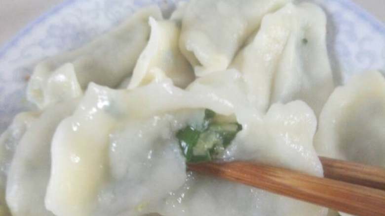 韭菜猪肉水饺😍,上图