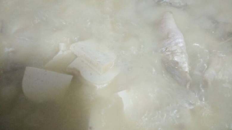 鲫鱼豆腐汤,⚠注意:期间千万不要掀锅盖,一定要等水开了再准备掀锅盖
这一部取决于汤的颜色白不白哟