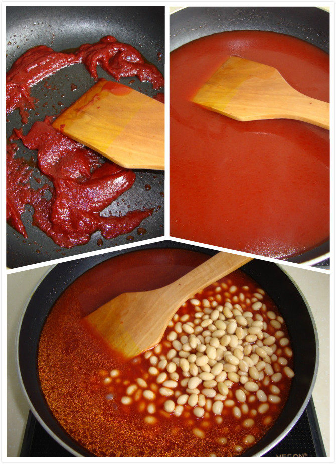 平民小食：茄汁黄豆,底油炒香番茄酱和<a style='color:red;display:inline-block;' href='/shicai/ 753'>番茄沙司</a>