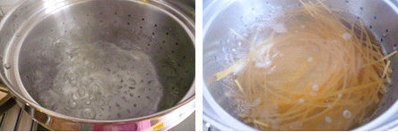 培根奶酱意面~~~分分钟被光盘,翻炒培根时同时大锅烧水至沸腾，水中放入适量食盐后放入意大利面条，至面条变软约7到8分钟直至筷子可以轻易地夹断面条。