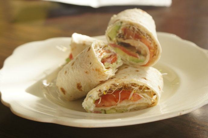 健康快手的素食午餐——墨西哥素卷 