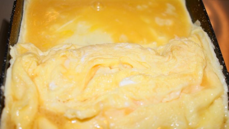 煎蛋圈,大概三次后基本熟