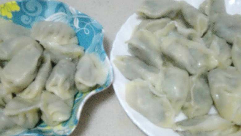 猪肉茴香饺子,煮熟了饺子，很好吃啊😊。