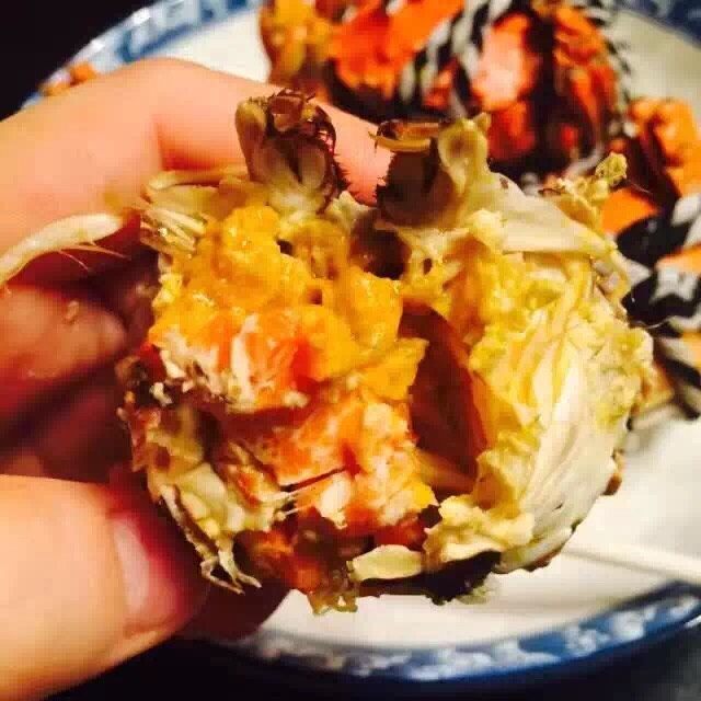 清蒸溱湖簖蟹
,好多蟹黄,流口水了
