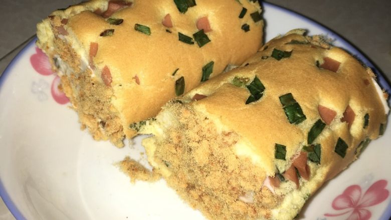 香葱肉松蛋糕卷
