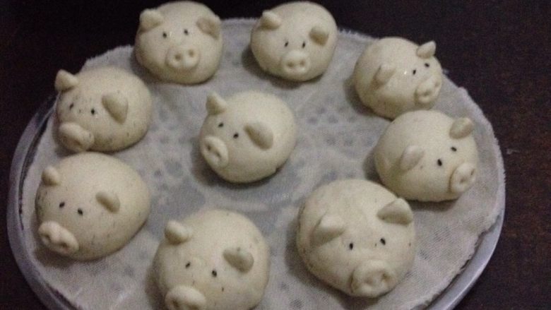 山药包子,我喜欢小猪，宝宝以为熟了哭着要吃