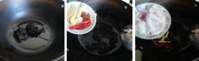 熟食大变身：酱烧肘子肉 ,底油炒香<a style='color:red;display:inline-block;' href='/shicai/ 4510'>黄豆酱</a>和<a style='color:red;display:inline-block;' href='/shicai/ 712'>甜面酱</a>，放入洋葱条、姜、<a style='color:red;display:inline-block;' href='/shicai/ 695'>八角</a>、<a style='color:red;display:inline-block;' href='/shicai/ 86474'>干辣椒</a>炒香，放入肘子肉炒匀，烹<a style='color:red;display:inline-block;' href='/shicai/ 718'>料酒</a>