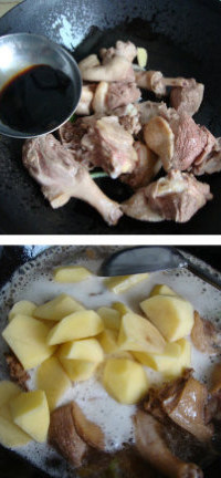 啤酒鸭 ,倒入<a style='color:red;display:inline-block;' href='/shicai/ 897'>啤酒</a>，一点点醋，放入<a style='color:red;display:inline-block;' href='/shicai/ 23'>土豆</a>，盖盖，大火煮开改小火炖至汤剩一半