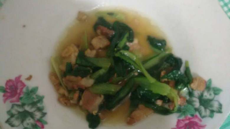 猪肉炒小青菜