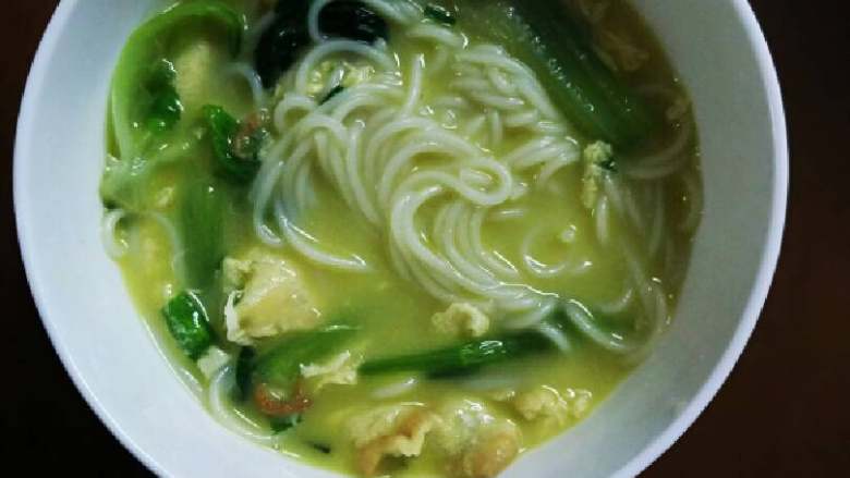 青菜鸡蛋面#面条变身计划#