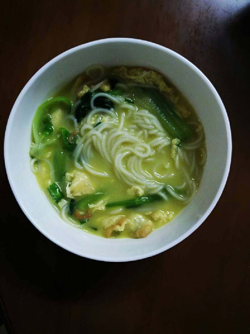 青菜鸡蛋面#面条变身计划#