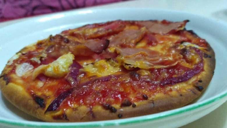 培根蔬菜披萨,完美