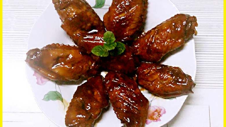 可乐鸡翅,装盘