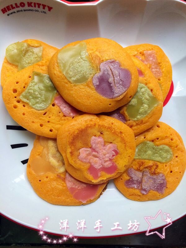 南瓜卡通松饼,出锅了,美味不?