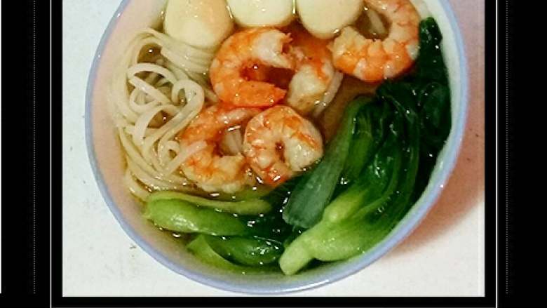 索粉面(家乡美食)+#挑战鸡蛋的100种做法#
,鹌鹑蛋虾青菜索粉面