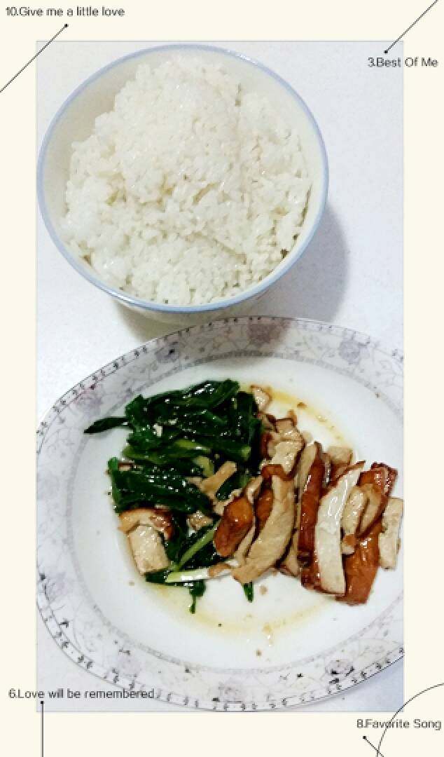 韩国石锅拌饭+#挑战鸡蛋的100种做法#,剩饭一碗,中午剩下的大蒜香干