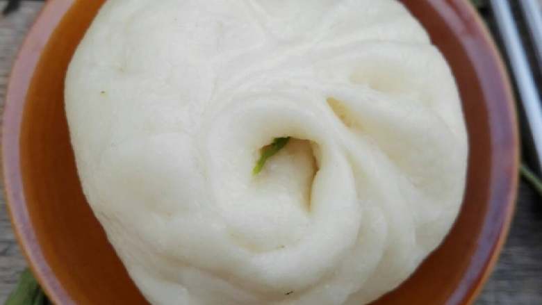 稀饭+青菜包子,青菜馅