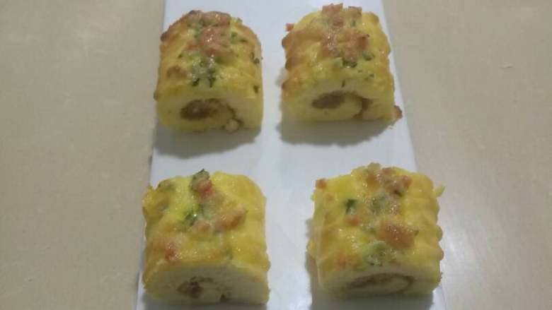 肉松芝士蛋糕,切块